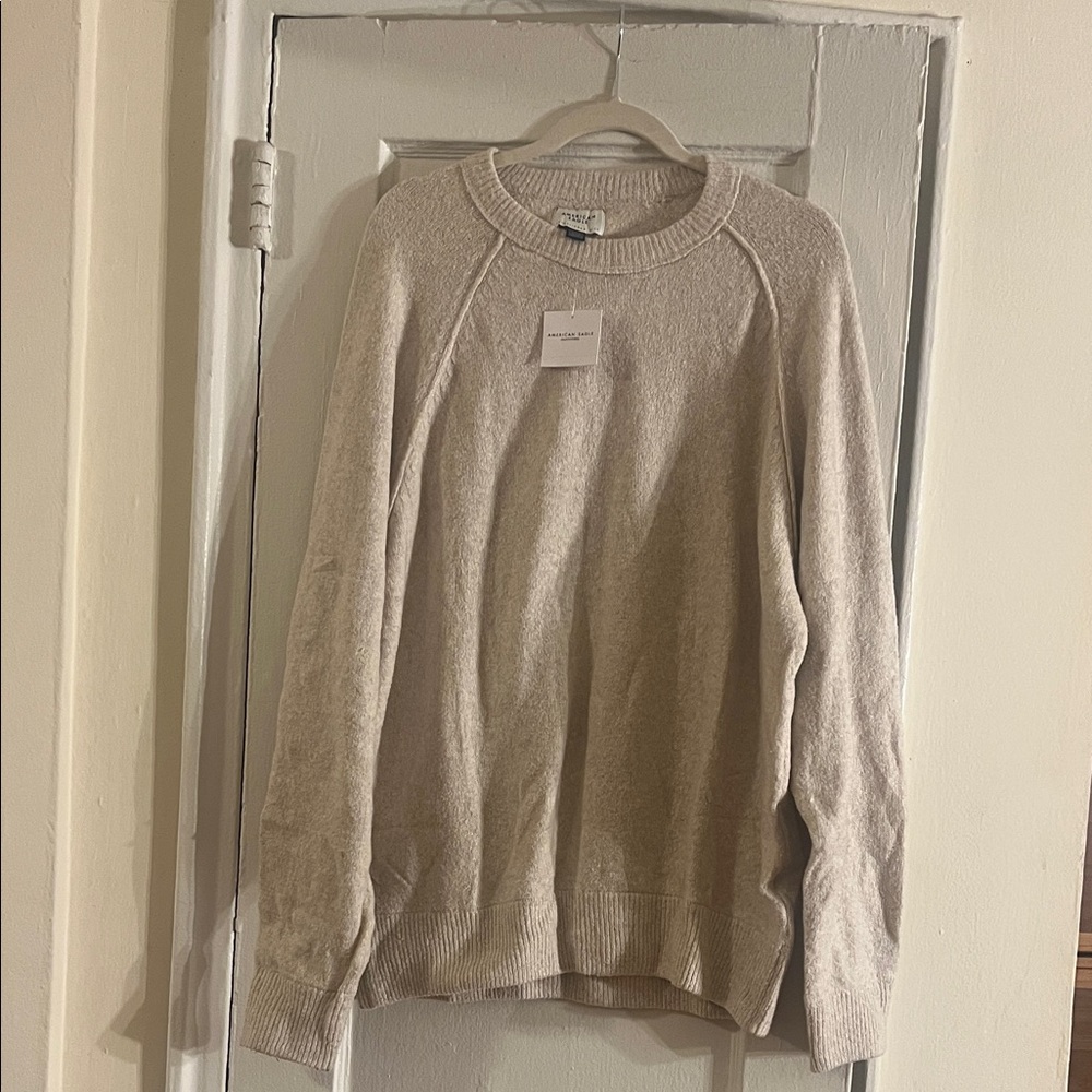 American Eagle Outfitters Men's Beige Sweater